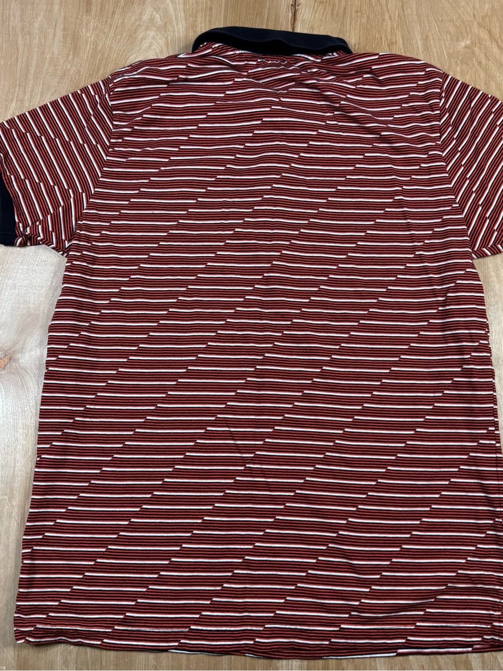Diesel Mens Striped Black Cat Short Sleeve Polo Shirt Size Large - Picture 6 of 6